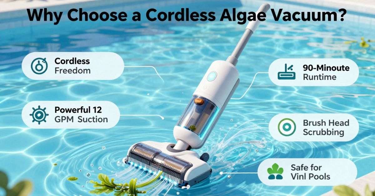 Algae Vacuum for Pools: Cordless Cleaning Made Easy